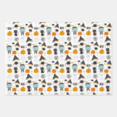 Reeks 3 Whimsical Halloween Inpakpapier Vel (Voorkant)