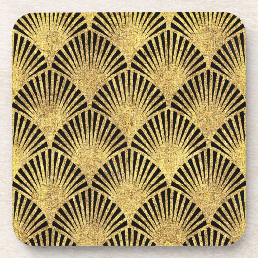 Reeks 6 Art Deco Style Cork ondersteund Bier Onderzetter (Voorkant)