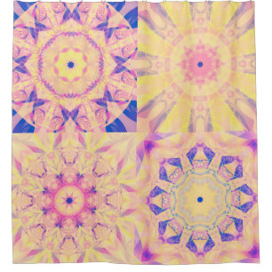Reeks abstracte achtergrondkleurige calorische cal douchegordijn
