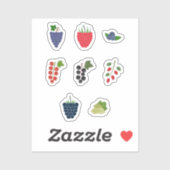 Reeks Berry Fruits Stickers (Vel)