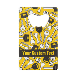 Reeks de Achtergrond van Sleutels Kredietkaart Flessenopener