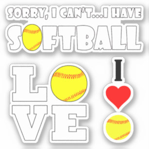 Reeks Fun Fastpitch Softball Player Sports Sticker