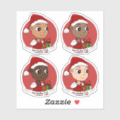 Reeks gevarieerde kerstbaby - v2 sticker (Vel)