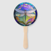 Reeks Glas in lood Dragonfly Handwaaier (Voorkant)
