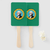 Reeks handventilator met vlag van de Staat Washing Handwaaier (Voorkant en achterkant)