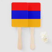 Reeks handventilatoren met vlag van Armenië Handwaaier (Voorkant en achterkant)