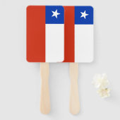 Reeks handventilatoren met vlag van Chili Handwaaier (Voorkant en achterkant)