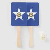 Reeks handventilatoren met vlag van Houston Handwaaier (Voorkant en achterkant)