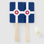 Reeks handventilatoren met vlag van Indianapolis Handwaaier (Voorkant en achterkant)
