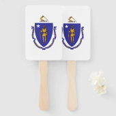 Reeks handventilatoren met vlag van Massachusetts, Handwaaier (Voorkant en achterkant)