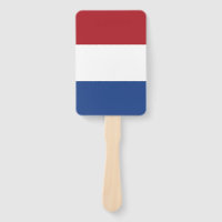 Reeks handventilatoren met vlag van Nederland