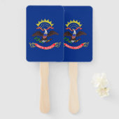 Reeks handventilatoren met vlag van North Dakota Handwaaier (Voorkant en achterkant)