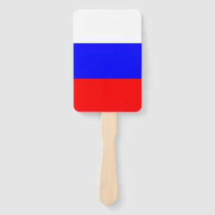 Reeks handventilatoren met vlag van Rusland Handwaaier