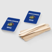 Reeks handventilatoren met vlag van Wisconsin, VS Handwaaier (Niet-gemonteerd)