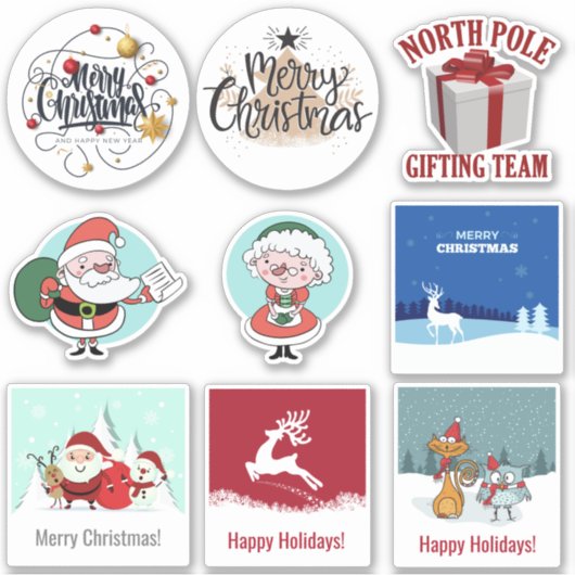 Reeks Kerst stickers (Voorkant)