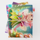 Reeks kerstpapier van 3 inpakpapier vel (In situ)