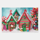 Reeks kerstpapier van 3 inpakpapier vel (Voorkant)