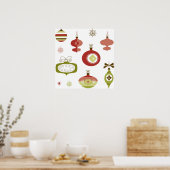 Reeks kerstversieringen met Retro Poster (Keuken)