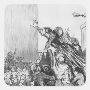 Reeks "Les Divorceuses" Vierkante Sticker