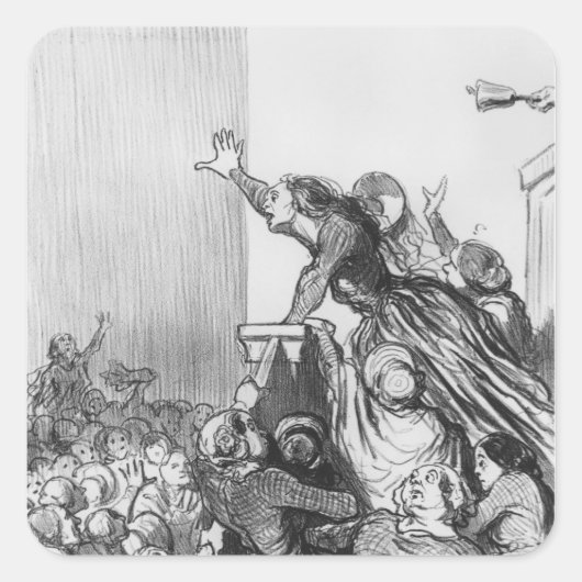 Reeks "Les Divorceuses" Vierkante Sticker (Voorkant)