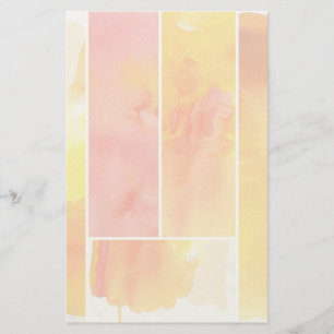 Reeks met de hand geschilde abstracte waterverf briefpapier