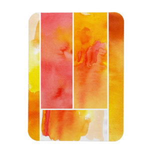 Reeks met de hand geschilde abstracte waterverf magneet