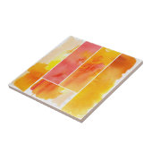 Reeks met de hand geschilde abstracte waterverf tegeltje (Zijkant)