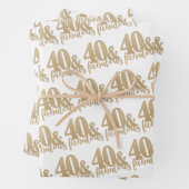 Reeks papier voor veertig- en handig ompakken inpakpapier vel (In situ)