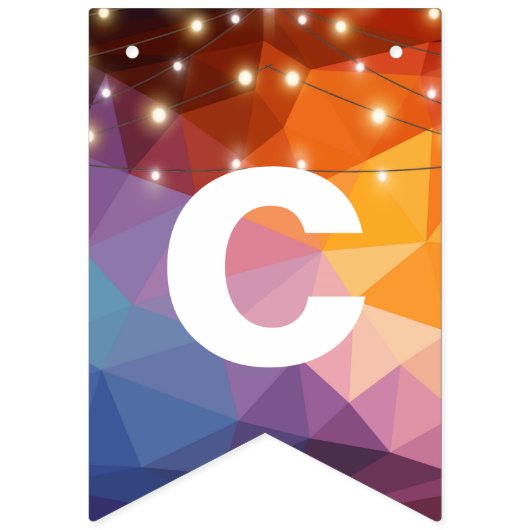 reeks partijlichten op driehoek abstract vlaggetjes (Eerste vlag)