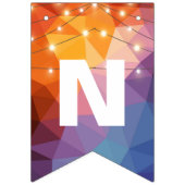 reeks partijlichten op driehoek abstract vlaggetjes (Derde vlag)