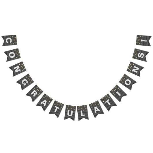 reeks partijlichten op zwart hout vlaggetjes (Alle)