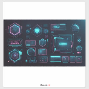 reeks pictogrammen voor ontwerp, Collectie van Vec Sticker