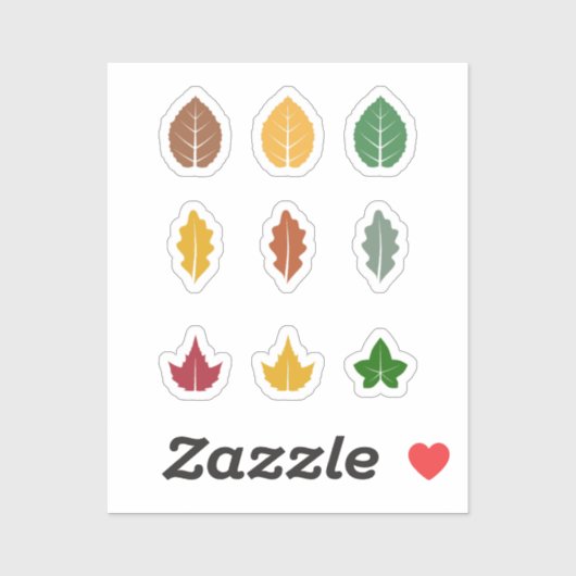 Reeks Stickers van de Bladeren van de Daling (Vel)