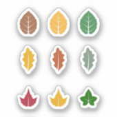 Reeks Stickers van de Bladeren van de Daling (Voorkant)