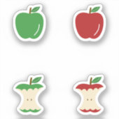 Reeks Stickers van de Kern van Apple en van Apple (Voorkant)
