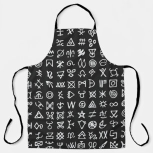 Reeks symbolen rune letters doopvont. Ancient occu Schort
