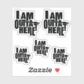 Reeks van 5 ben ik hier buiten! Afstuderen - Aange Sticker (Vel)
