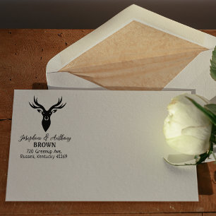 Reeks van het Adres van de Deer Rubberstempel