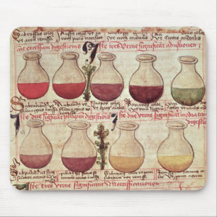 Reeks vlaggen voor urineanalyse muismat