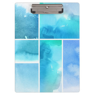 Reeks waterverf abstracte hand geschilderd 2 klembord