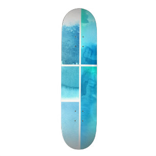 Reeks waterverf abstracte hand geschilderd 2 skateboard