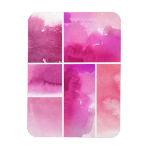 Reeks waterverf abstracte hand geschilderd 3 magneet