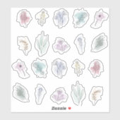 Reeks waterverf bouquets sticker (Vel)