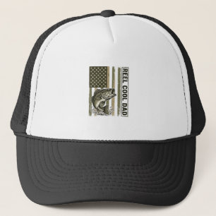 Reel Cool Dad Bass Fishing Vlag Vector Design_1 Trucker Pet