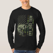 Reel Cool Dad Camouflage American Flag Vader's Da T-shirt (Voorkant)