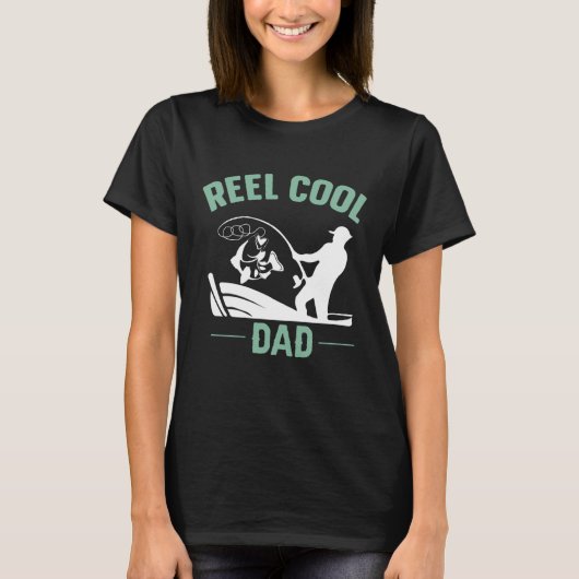 Reel Cool Dad Fishing Rure Structure Spoon Papa Da T-shirt (Voorkant)