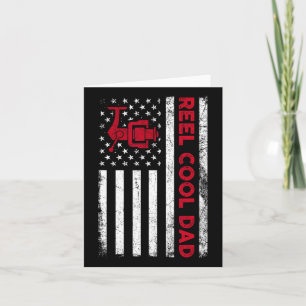 Reel Cool Dad Shirt Amerikaanse Vlag Vlieg Vissen Kaart