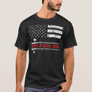 Reel Cool Dad Vist Rod Fish Visser Amerikaans T-shirt