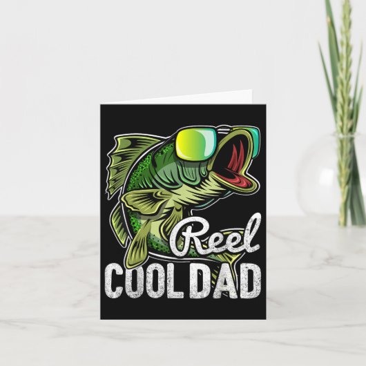 Reel Cool Dad Vist Sungles Funny Fathers Day Gi Kaart (Voorkant)