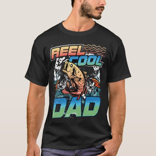 Reel Cool Dad Vist Vaderdag papa T-shirt (Voorkant)
